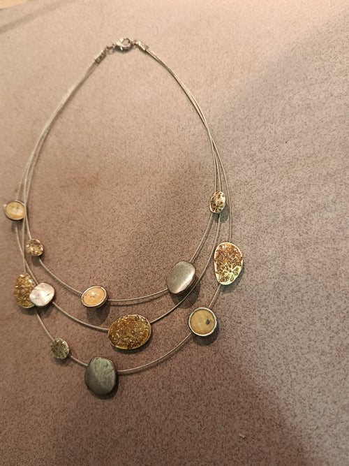 Galaxy gold silver Halskette